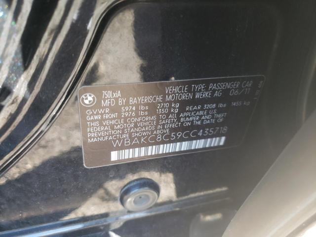 WBAKC8C59CC435718 - 2012 BMW ALPINA B7 BLACK photo 10