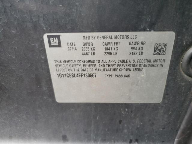 1G11C5SL4FF130667 - 2015 CHEVROLET MALIBU 1LT შავი ფოტო 10