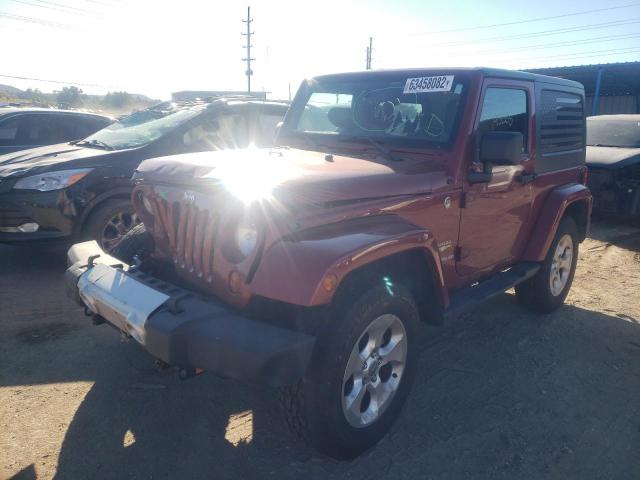 1C4AJWBG5DL507544 - 2013 JEEP WRANGLER S MAROON photo 2