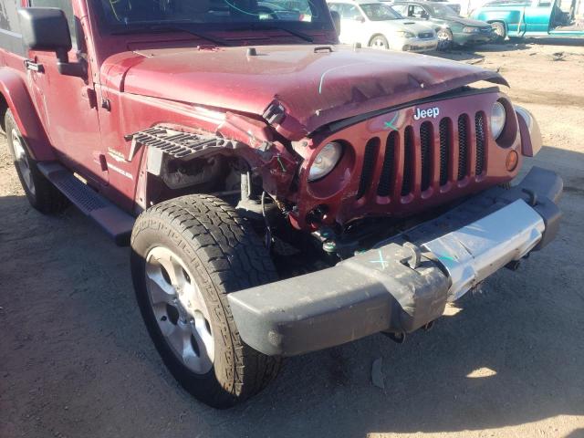 1C4AJWBG5DL507544 - 2013 JEEP WRANGLER S MAROON photo 9
