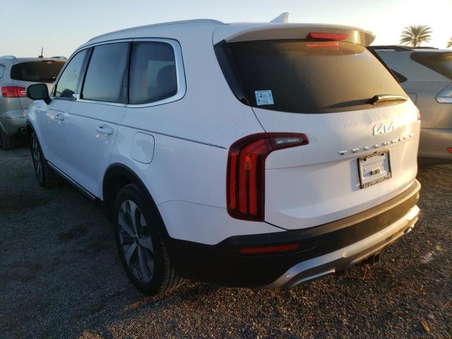 5XYP34HC2NG211892 - 2022 KIA TELLURIDE WHITE photo 3