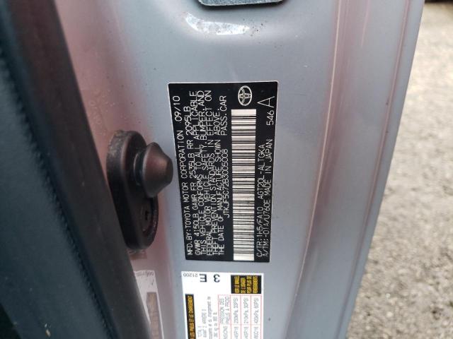 JTKJF5C72B3005008 - 2011 TOYOTA SCION TC Күміс фото 10