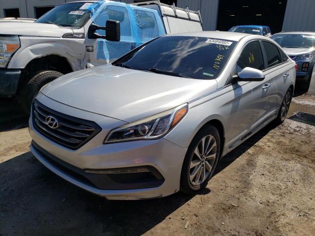 5NPE34AF6FH095456 - 2015 HYUNDAI SONATA SPO SILVER photo 2