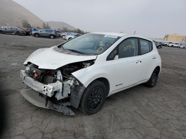 1N4AZ0CP1FC316183 - 2015 NISSAN LEAF S WHITE photo 2