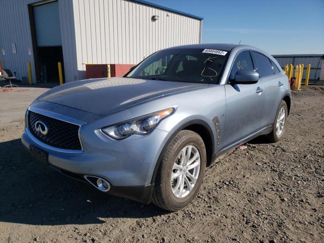 JN8CS1MW8HM411280 - 2017 INFINITI QX70 BLUE photo 2