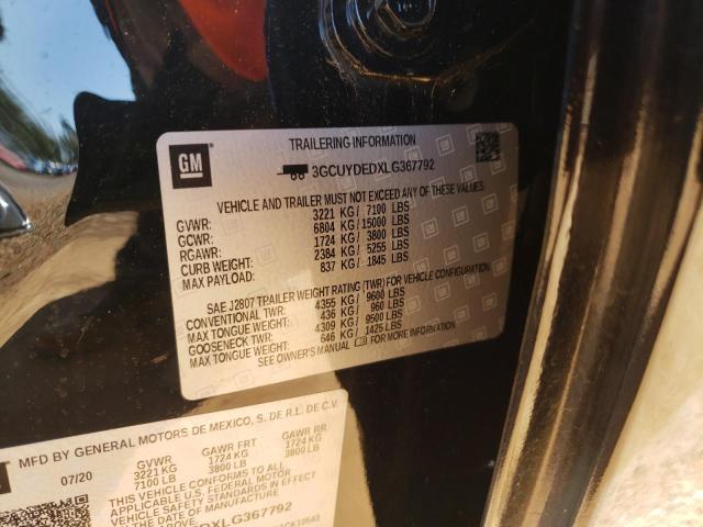 3GCUYDEDXLG367792 - 2020 CHEVROLET SILVRDO LS 黑色 照片 10