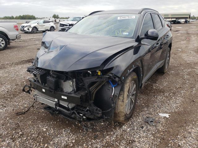 KM8JBCA11NU044396 - 2022 HYUNDAI TUCSON BLU BLACK photo 2