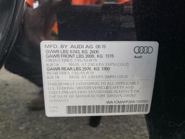 WA1CMAFP2FA139989 - 2015 AUDI Q5 TDI PRE BLACK photo 10