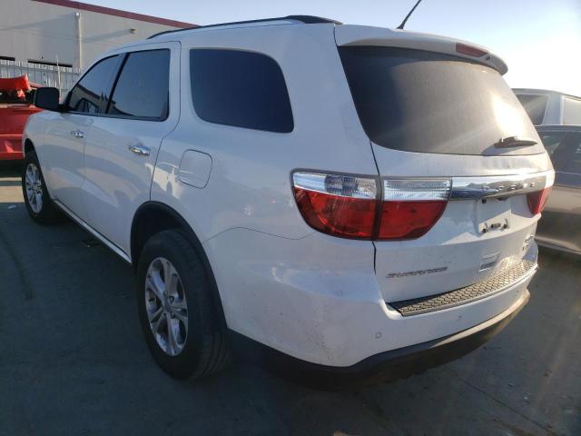 1C4RDHDG1DC700129 - 2013 DODGE DURANGO CR WHITE photo 3