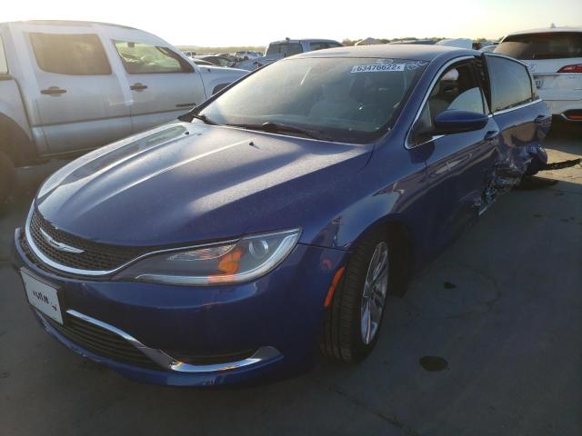 1C3CCCAB1FN507933 - 2015 CHRYSLER 200 LIMITE BLUE photo 2