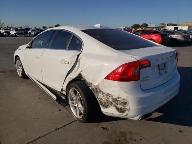 YV140MFK2F1344573 - 2015 VOLVO S60 PREMIE WHITE photo 3