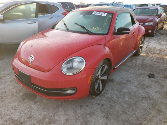 3VW7A7AT3DM801051 - 2013 VOLKSWAGEN BEETLE TUR RED photo 2