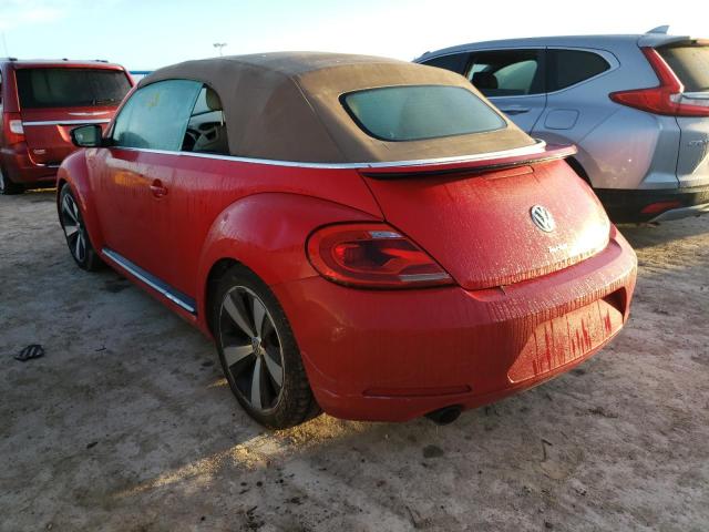 3VW7A7AT3DM801051 - 2013 VOLKSWAGEN BEETLE TUR RED photo 3
