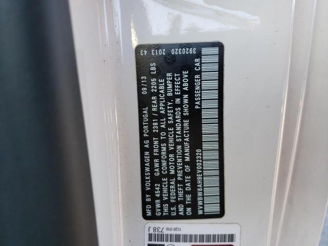 WVWBW8AH9EV002320 - 2014 VOLKSWAGEN EOS KOMFOR 白色 照片 10