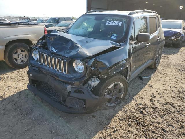 ZACCJAAB1HPF82468 - 2017 JEEP RENEGADE S BLACK photo 2