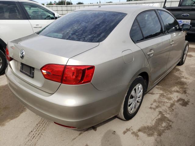 3VW2K7AJ0DM299072 - 2013 VOLKSWAGEN JETTA BASE BEIGE photo 4