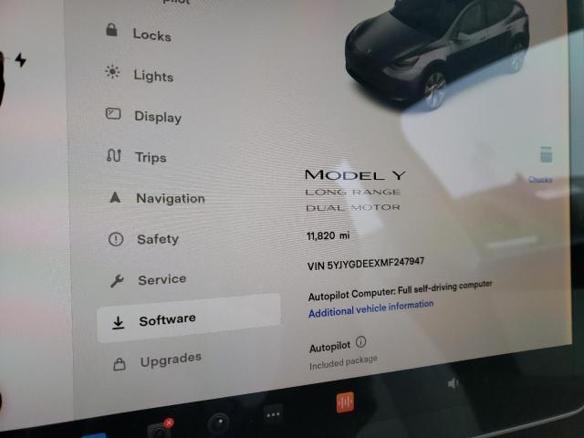 5YJYGDEEXMF247947 - 2021 TESLA MODEL Y Серый фото 8