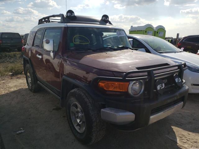 JTEBU11F480102673 - 2008 TOYOTA FJ CRUISER BURGUNDY photo 1