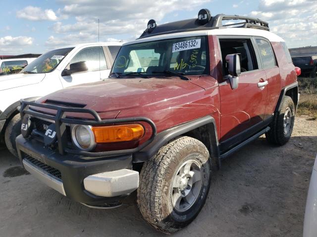 JTEBU11F480102673 - 2008 TOYOTA FJ CRUISER BURGUNDY photo 2