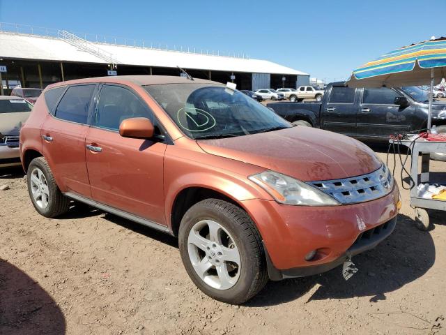 JN8AZ08T44W227384 - 2004 NISSAN MURANO ORANGE photo 1