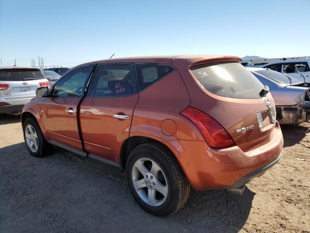 JN8AZ08T44W227384 - 2004 NISSAN MURANO ORANGE photo 3