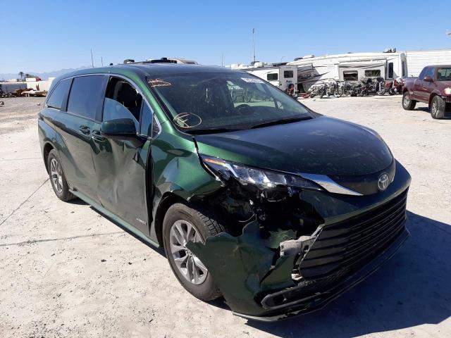 5TDKRKEC3MS004480 - 2021 TOYOTA SIENNA LE GREEN photo 1