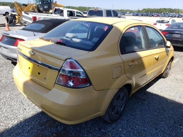 KL1TD5DE4AB108820 - 2010 CHEVROLET AVEO LS 黄色 照片 4