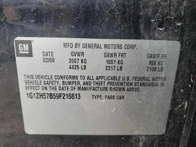 1G1ZH57B59F216613 - 2009 CHEVROLET MALIBU 1LT 黑色 照片 10