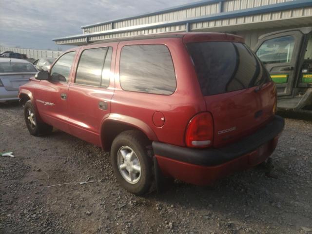 1B4HR28Y3YF260056 - 2000 DODGE DURANGO MAROON photo 3