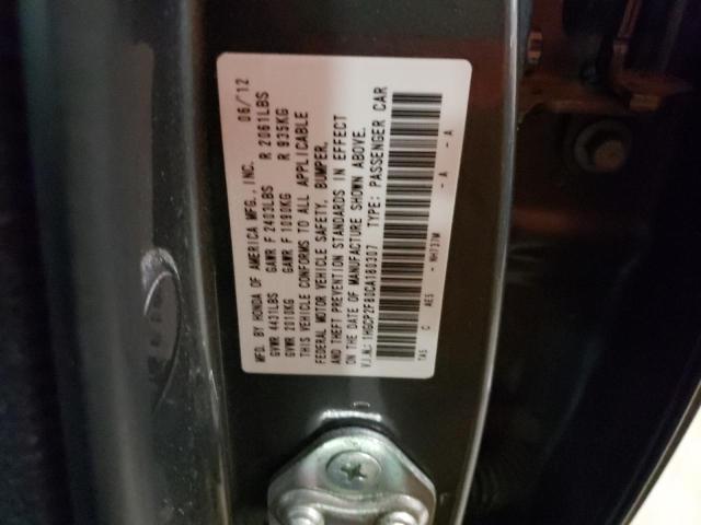 1HGCP2F80CA180307 - 2012 HONDA ACCORD EXL GRAY photo 10