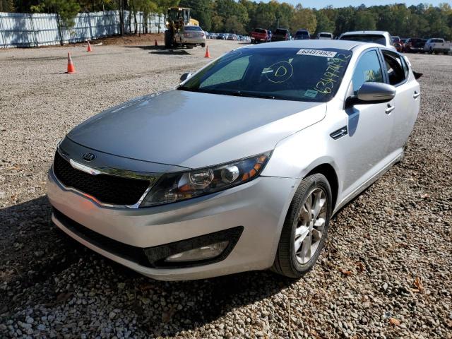 5XXGN4A77DG250956 - 2013 KIA OPTIMA EX SILVER photo 2