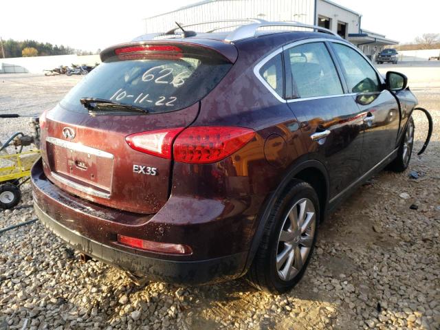 JN1AJ0HR2BM854801 - 2011 INFINITI EX35 BASE BURGUNDY photo 4