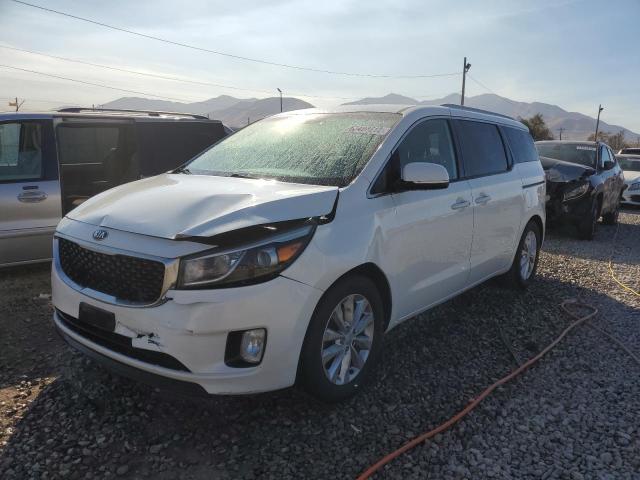 KNDMC5C14F6049301 - 2015 KIA SEDONA WHITE photo 2