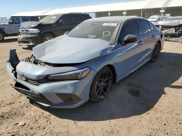 2HGFE2F57NH576716 - 2022 HONDA CIVIC SPOR GRAY photo 2
