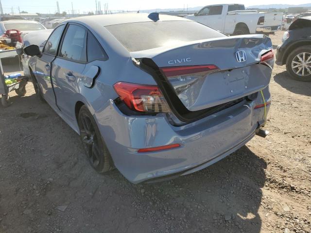 2HGFE2F57NH576716 - 2022 HONDA CIVIC SPOR GRAY photo 3