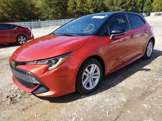 JTND4RBEXL3102388 - 2020 TOYOTA COROLLA SE ORANGE photo 2