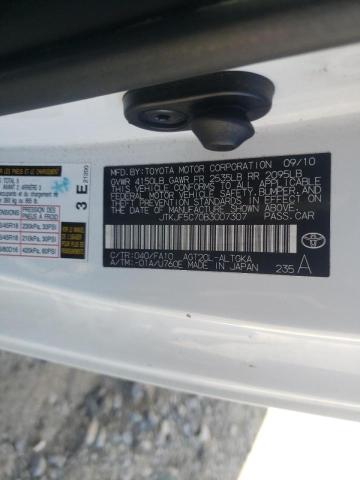 JTKJF5C70B3007307 - 2011 TOYOTA SCION TC Ақ фото 10