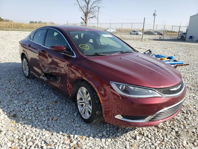 1C3CCCAB1FN662742 - 2015 CHRYSLER 200 LIMITE MAROON photo 1