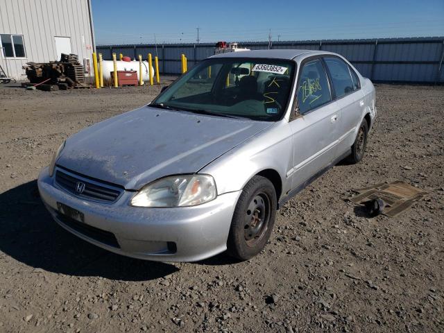 2HGEJ6611YH523090 - 2000 HONDA CIVIC BASE SILVER photo 2