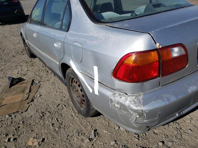 2HGEJ6611YH523090 - 2000 HONDA CIVIC BASE SILVER photo 9