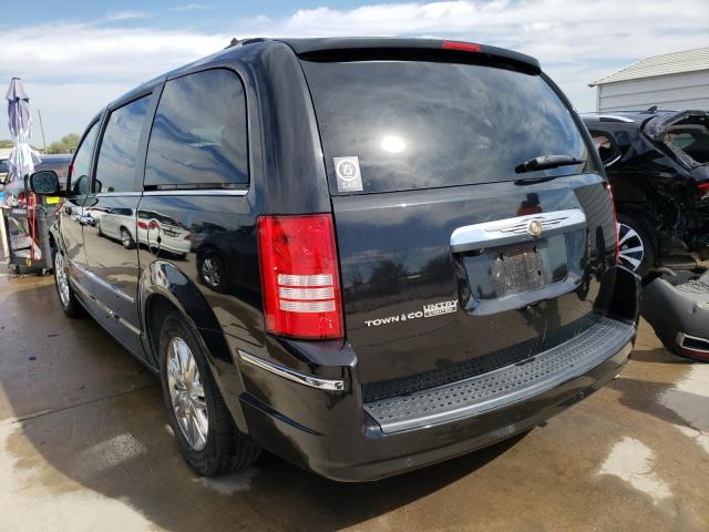 2A8HR64X29R568393 - 2009 CHRYSLER TOWN & COU BLACK photo 3