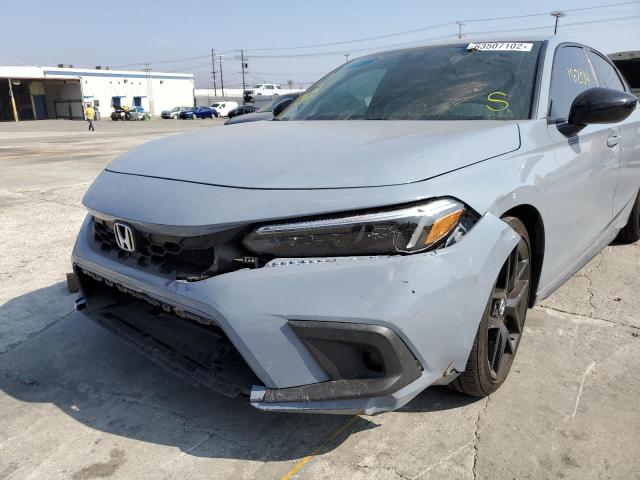 19XFL2G85NE011471 - 2022 HONDA CIVIC SPOR GRAY photo 9