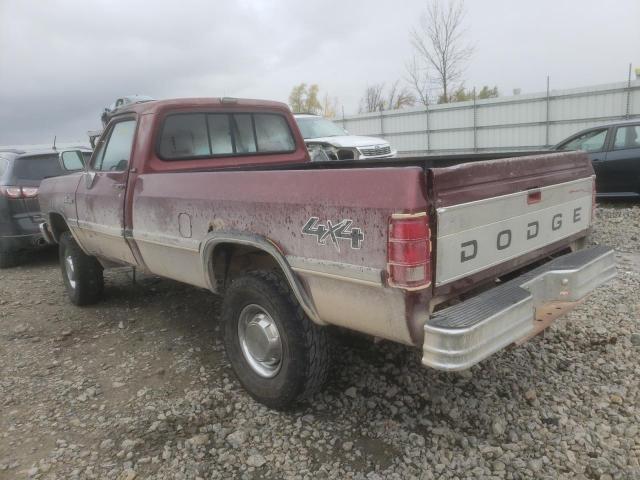 1B7JM26Y2NS576735 - 1992 DODGE W-SERIES W MAROON photo 3