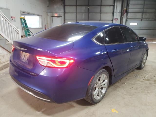 1C3CCCAB8FN637434 - 2015 CHRYSLER 200 LIMITE BLUE photo 4