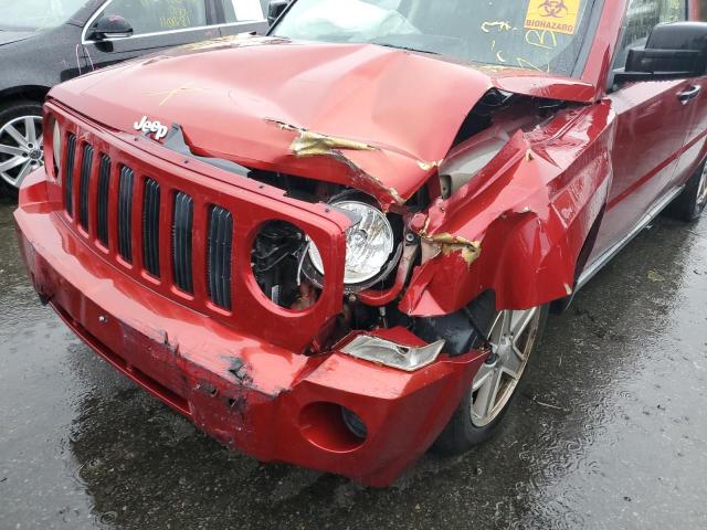 1J8FF28W38D516847 - 2008 JEEP PATRIOT RED photo 9