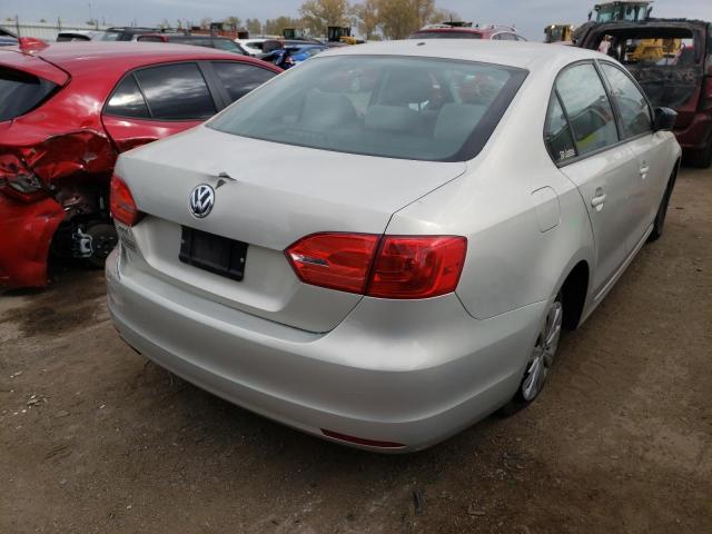 3VW2K7AJXBM334066 - 2011 VOLKSWAGEN JETTA BASE 银色 照片 4