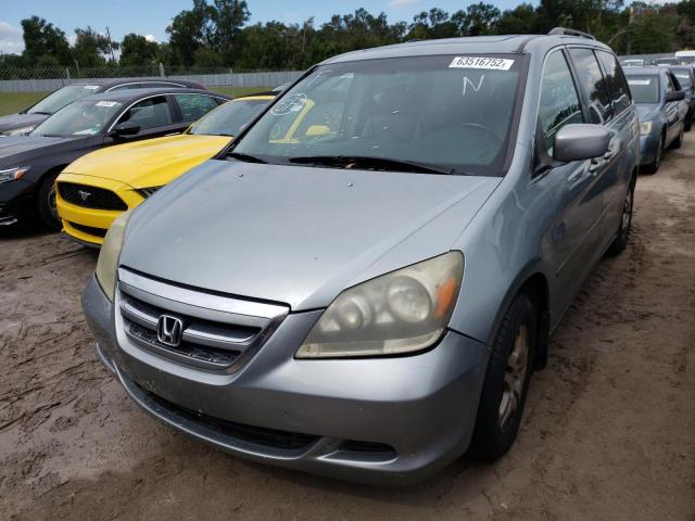 5FNRL38696B032822 - 2006 HONDA ODYSSEY EX TURQUOISE photo 2