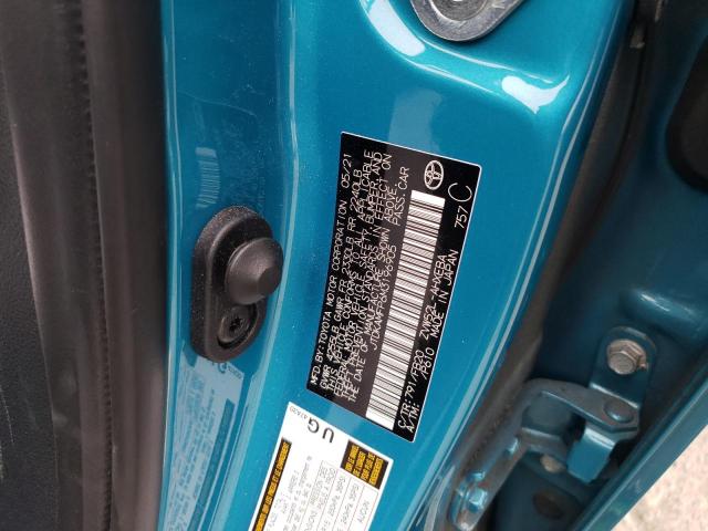 JTDKAMFP6M3196905 - 2021 TOYOTA PRIUS PRIM 青色 照片 10