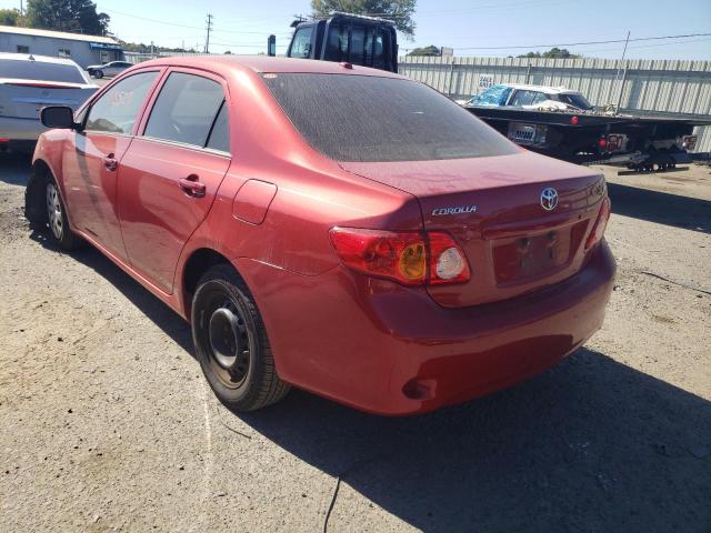 1NXBU4EE2AZ225910 - 2010 TOYOTA COROLLA BA MAROON photo 3