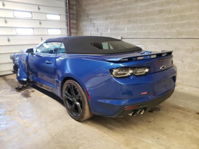 1G1FF3D78M0141382 - 2021 CHEVROLET CAMARO LZ BLUE photo 3